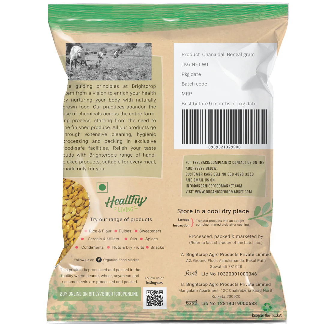 Chana Dal | Bengal Gram (Split) (1kg Pack) - Image 2