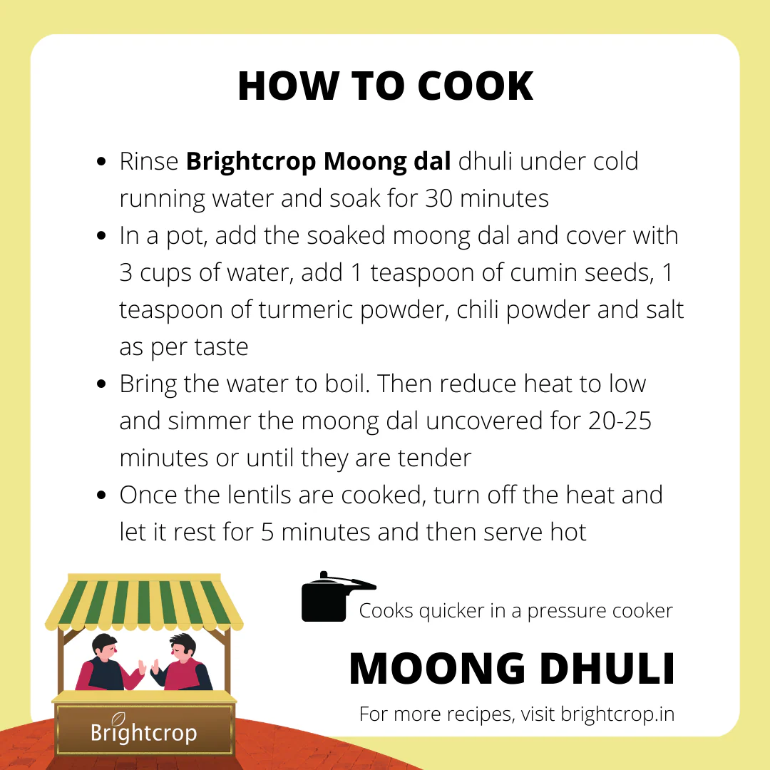 Moong Dal Dhuli | Yellow (Split) (1kg Pack) - Image 3