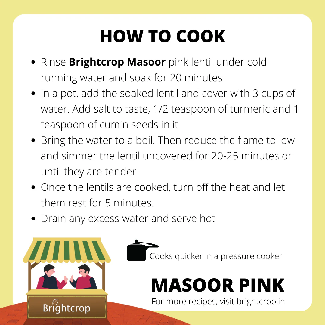 Pink Lentil | Masoor (Split) (1kg Pack) - Image 3
